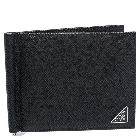 prada saffiano wallet with money clip|prada saffiano wallet men's.